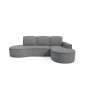 Narożnik MOLLY Prawostronny z funkcją spania, wolnostojący tkanina CURIO 97 Szary