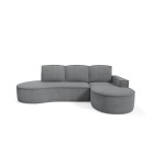 Narożnik MOLLY Prawostronny z funkcją spania, wolnostojący tkanina CURIO 97 Szary