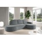Narożnik MOLLY Prawostronny z funkcją spania, wolnostojący tkanina CURIO 97 Szary
