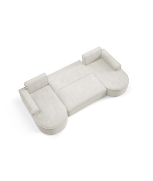 Narożnik MOLLY XL wolnostojący układ U z funkcją spania w tkaninie Abriamo 04 DomoHome