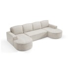 Narożnik MOLLY XL wolnostojący układ U z funkcją spania w tkaninie Curio 02 DomoHome