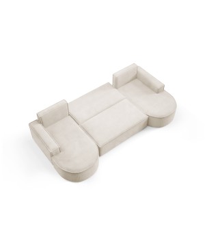 Narożnik MOLLY XL wolnostojący układ U z funkcją spania w tkaninie Curio 09 DomoHome