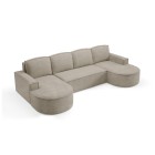 Narożnik MOLLY XL wolnostojący układ U z funkcją spania w tkaninie Curio 11 DomoHome