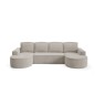 Narożnik MOLLY XL wolnostojący układ U z funkcją spania w tkaninie Curio 11 DomoHome