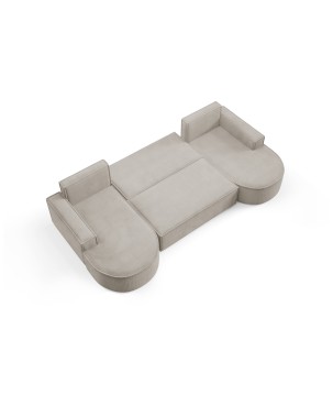 Narożnik MOLLY XL wolnostojący układ U z funkcją spania w tkaninie Curio 11 DomoHome