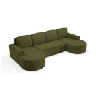 Narożnik MOLLY XL wolnostojący układ U z funkcją spania w tkaninie Curio 39 DomoHome