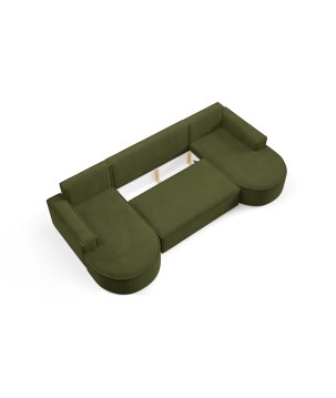 Narożnik MOLLY XL wolnostojący układ U z funkcją spania w tkaninie Curio 39 DomoHome