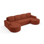 Narożnik MOLLY XL wolnostojący układ U z funkcją spania w tkaninie Curio 55 DomoHome