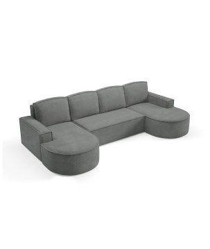 Narożnik MOLLY XL wolnostojący układ U z funkcją spania w tkaninie Curio 97 DomoHome