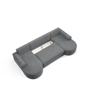 Narożnik MOLLY XL wolnostojący układ U z funkcją spania w tkaninie Curio 97 DomoHome