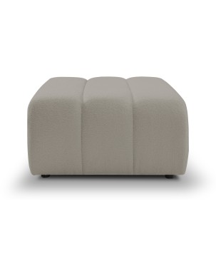 Pufa BALOO w kolorze jasnej szarości w tkaninie LAMBI 11