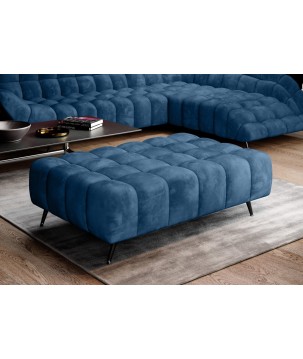 Pufa GAPPA w kolorze CIEMNEGO BŁEKITU w tkaninie MONOLITH WERSAL