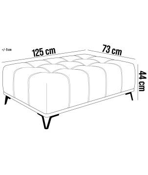 Pufa PALLADIO w kolorze NIEBIESKIM w tkaninie PALLADIUM WERSAL