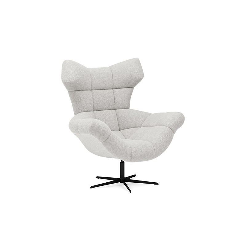 Fotel SENSI Relax obrotowy 360° z funkcją bujania w tkaninie Aphrodite 01