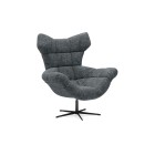 Fotel SENSI Relax obrotowy 360° z funkcją bujania w tkaninie Breath 93