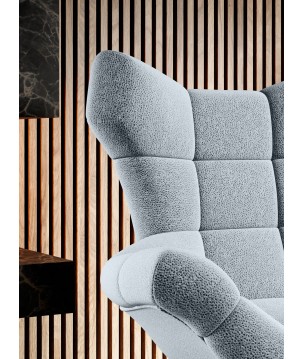 Fotel SENSI Relax obrotowy 360° z funkcją bujania w tkaninie Luisiano 02