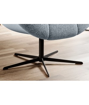 Fotel SENSI Relax obrotowy 360° z funkcją bujania w tkaninie Luisiano 02