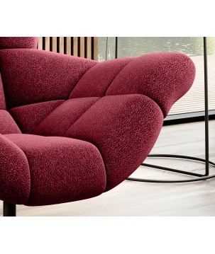 Fotel SENSI Relax obrotowy 360° z funkcją bujania w tkaninie Luisiano 16