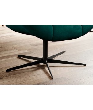 Fotel SENSI Relax obrotowy 360° z funkcją bujania w tkaninie Monolith 37