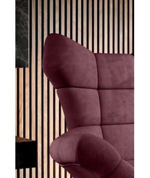 Fotel SENSI Relax obrotowy 360° z funkcją bujania w tkaninie Monolith 69