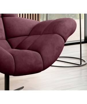 Fotel SENSI Relax obrotowy 360° z funkcją bujania w tkaninie Monolith 69