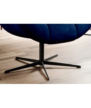 Fotel SENSI Relax obrotowy 360° z funkcją bujania w tkaninie Monolith 77