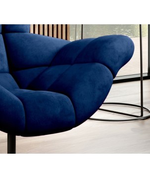 Fotel SENSI Relax obrotowy 360° z funkcją bujania w tkaninie Monolith 77