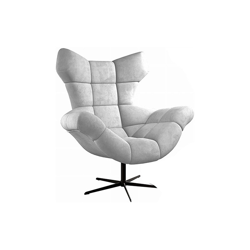 Fotel SENSI Relax obrotowy 360° z funkcją bujania w tkaninie Monolith 84