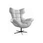 Fotel SENSI Relax obrotowy 360° z funkcją bujania w tkaninie Monolith 84