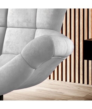 Fotel SENSI Relax obrotowy 360° z funkcją bujania w tkaninie Monolith 84