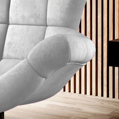 Fotel SENSI Relax obrotowy 360° z funkcją bujania w tkaninie Monolith 84