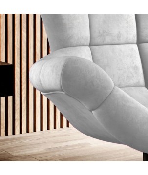 Fotel SENSI Relax obrotowy 360° z funkcją bujania w tkaninie Monolith 84