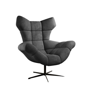 Fotel SENSI Relax obrotowy 360° z funkcją bujania w tkaninie Solar 96