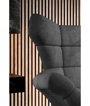 Fotel SENSI Relax obrotowy 360° z funkcją bujania w tkaninie Solar 96