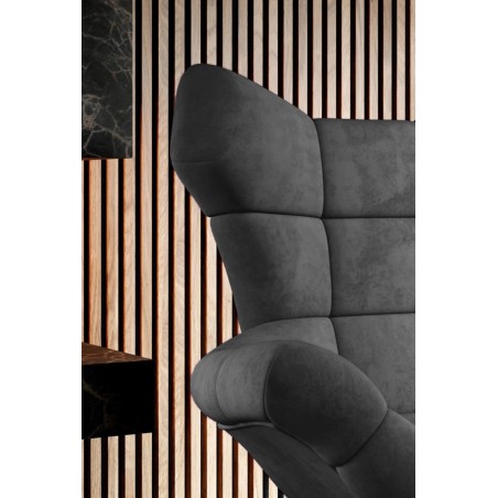 Fotel SENSI Relax obrotowy 360° z funkcją bujania w tkaninie Solar 96