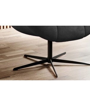 Fotel SENSI Relax obrotowy 360° z funkcją bujania w tkaninie Solar 96