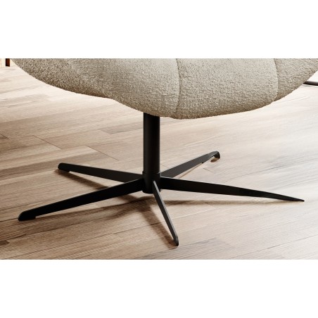 Fotel SENSI Relax obrotowy 360° z funkcją bujania w tkaninie Loris 01