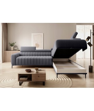 Narożnik GANDI 120 Prawostronny system włoski Salvador 15 Ciemny szary WERSAL