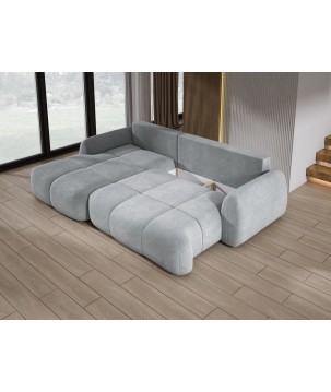 Narożnik COCO z funkcją spania poduszkami i pojemnikiem Cloud 81 DOMOHOME
