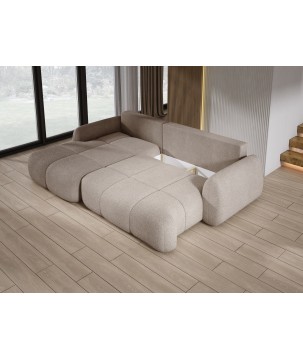 Narożnik COCO z funkcją spania poduszkami i pojemnikiem Now Or Never 16 DOMOHOME