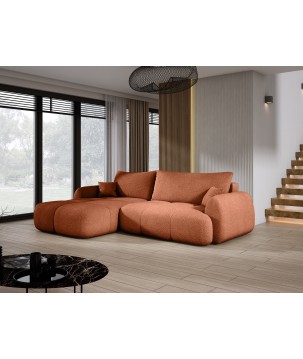 Narożnik COCO z funkcją spania poduszkami i pojemnikiem Now Or Never 56 DOMOHOME