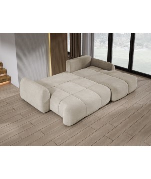 Narożnik COCO z funkcją spania poduszkami i pojemnikiem Cloud 03 DOMOHOME