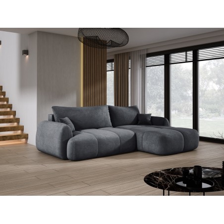 Narożnik COCO z funkcją spania poduszkami i pojemnikiem Cloud 91 DOMOHOME