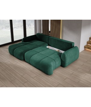 Narożnik COCO z funkcją spania poduszkami i pojemnikiem Cloud 39 DOMOHOME