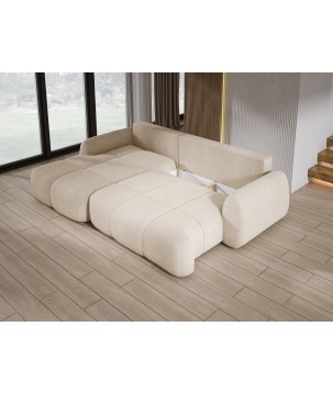 Narożnik COCO z funkcją spania poduszkami i pojemnikiem Now Or Never 06 DOMOHOME