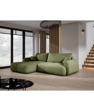 Narożnik COCO z funkcją spania poduszkami i pojemnikiem Now Or Never 38 DOMOHOME