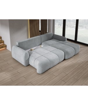 Narożnik COCO z funkcją spania poduszkami i pojemnikiem Cloud 81 DOMOHOME