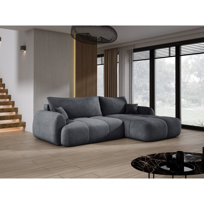 Narożnik COCO z funkcją spania poduszkami i pojemnikiem Cloud 91 DOMOHOME