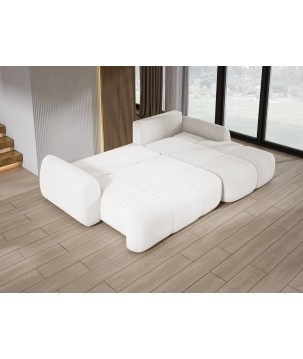 Narożnik COCO z funkcją spania poduszkami i pojemnikiem Now Or Never 01 DOMOHOME