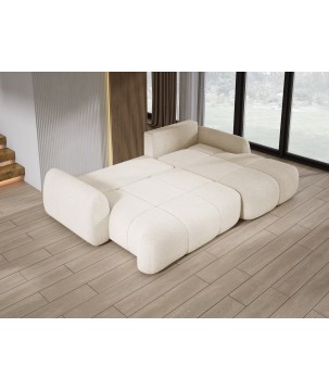 Narożnik COCO z funkcją spania poduszkami i pojemnikiem Now Or Never 02 DOMOHOME